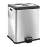 EKO Rejoice pedaalemmer- 2x30 liter-mat RVS