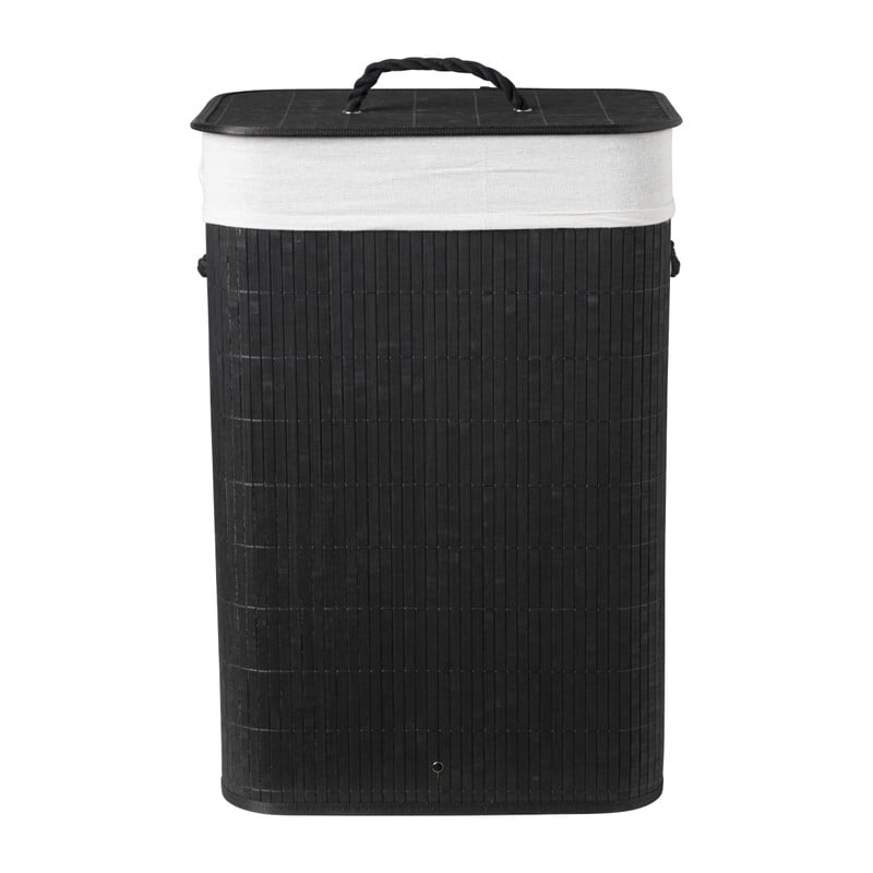 Wasmand bamboe - zwart - 72 liter 