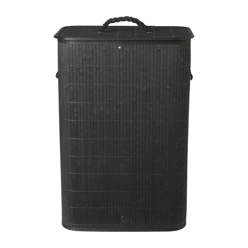 Wasmand bamboe - zwart - 72 liter 