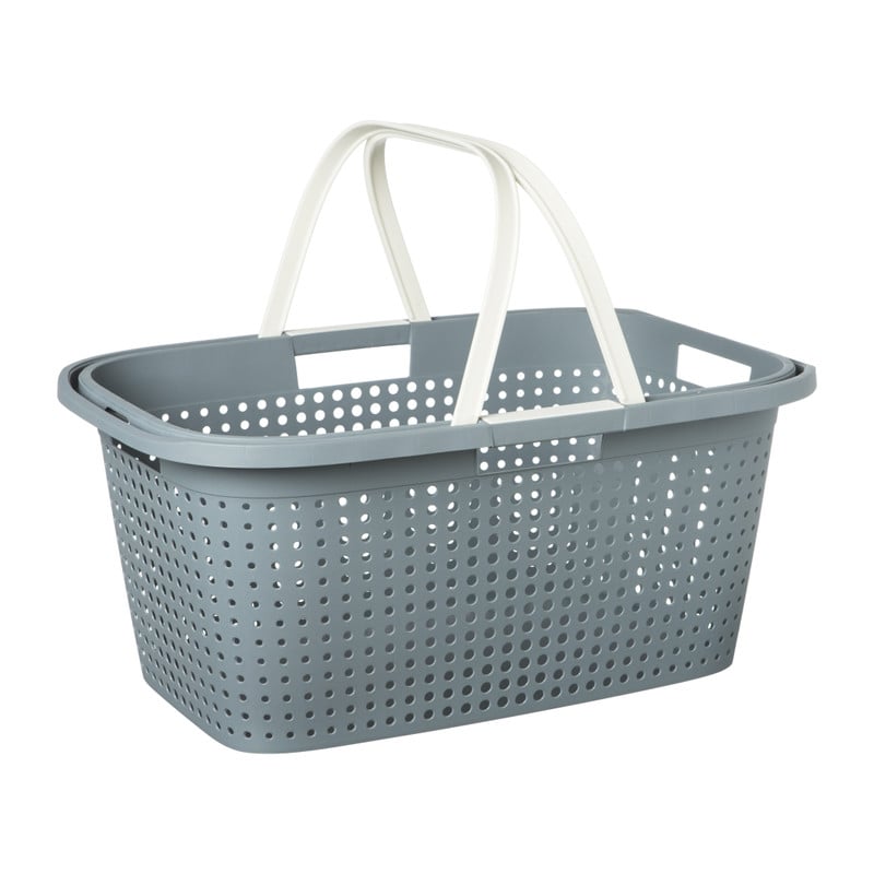 Wasmand Novi met handvat  - blauw - 38 liter 