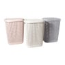 Wasmand met deksel - roze - 57 liter