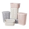 Wasmand met deksel - roze - 57 liter