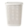 Wasmand met deksel - beige - 57 liter