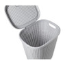 Wasmand met deksel - grijs - 57 liter