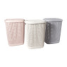 Wasmand met deksel - grijs - 57 liter