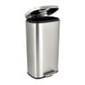 Pedaalemmer rechthoek - zilver - 30 liter
