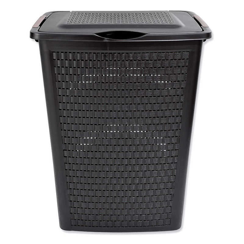 Wasbox gevlochten - 50 liter - antraciet