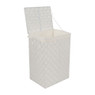 Wasmand L gevlochten - 35x28x53 cm - wit