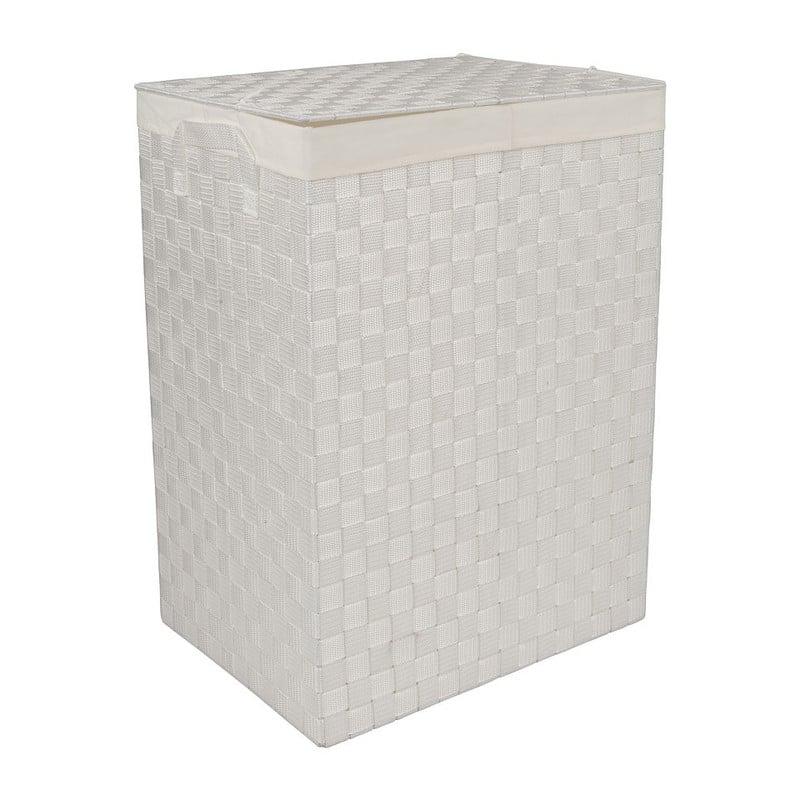 Wasmand XL gevlochten - 44x33x60 - wit