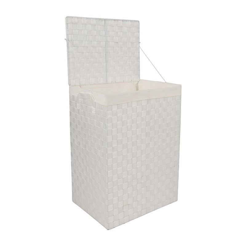 Wasmand XL gevlochten - 44x33x60 - wit