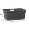 Curver jute wasmand - 46 liter - grijs