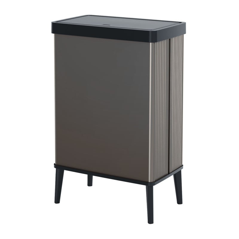 Curver prullenbak Verto - grijs/zwart - 54 liter