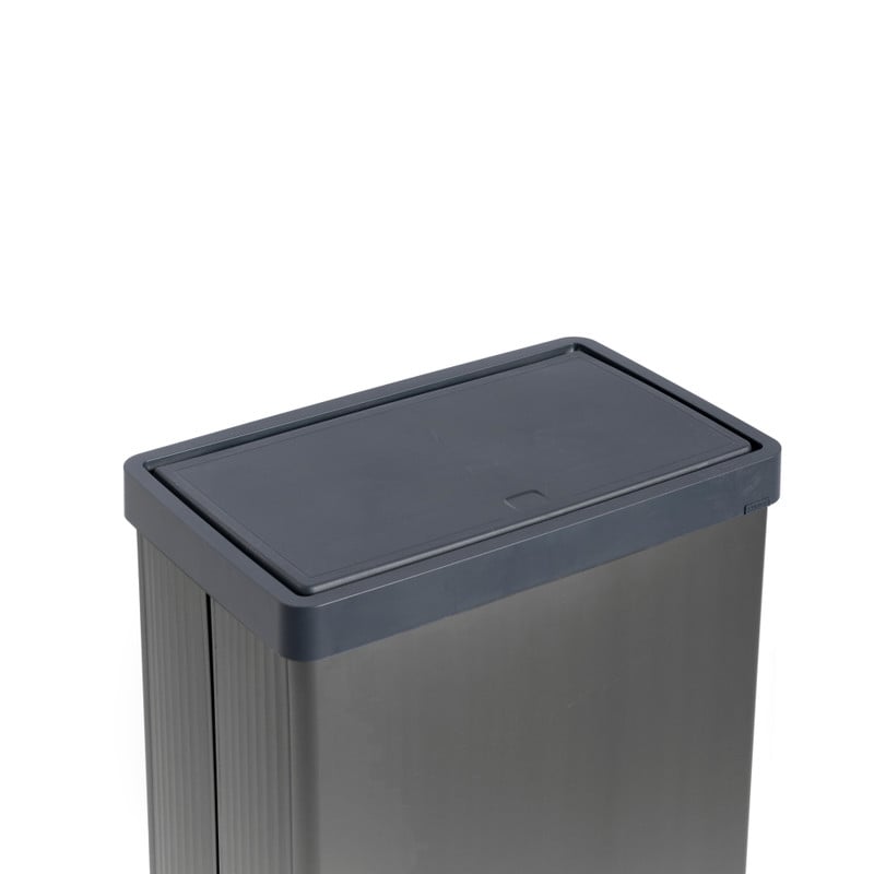 Curver prullenbak Verto - grijs/zwart - 54 liter