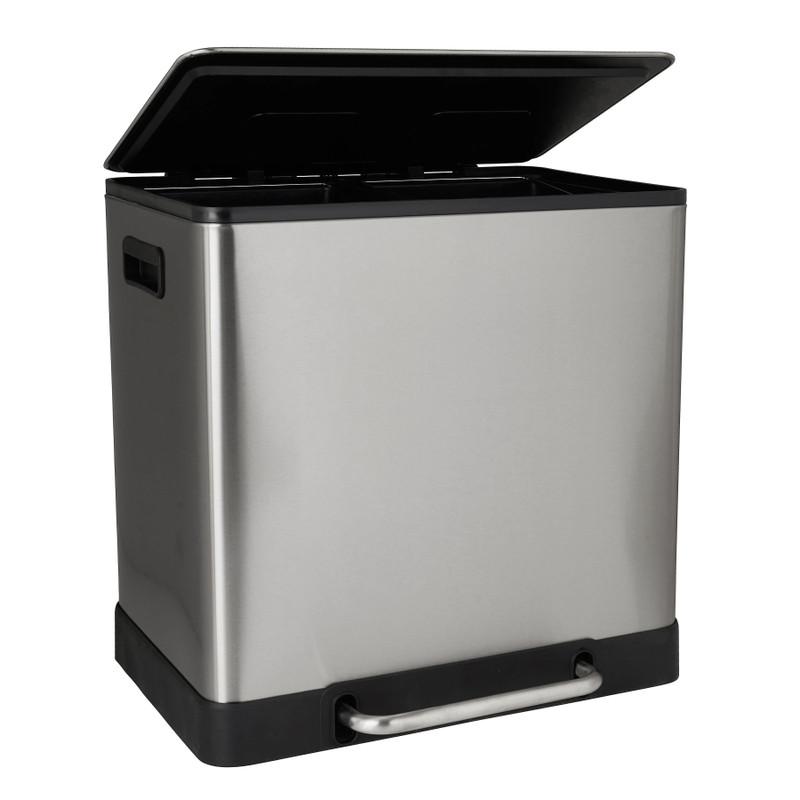 Pedaalemmer - zilverkleurig - 2x20L