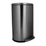 Pedaalemmer D-vorm - zilverkleurig - 40L