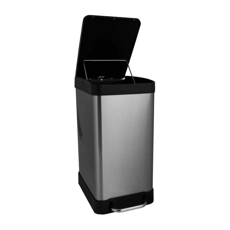 Pedaalemmer soft close - zwart - 20L