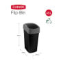 Curver flip bin prullenbak - grijs - 45 liter