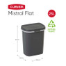 Curver prullenbak mistral flat - grijs - 25 liter