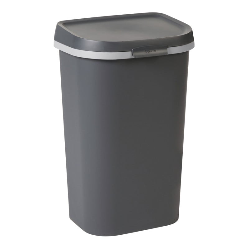 Curver prullenbak mistral flat - grijs - 50 liter