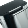 Afvalemmer push - zilver - 38 liter