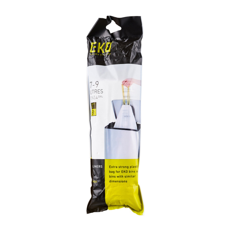 Eko afvalzak - 7/9 L - wit