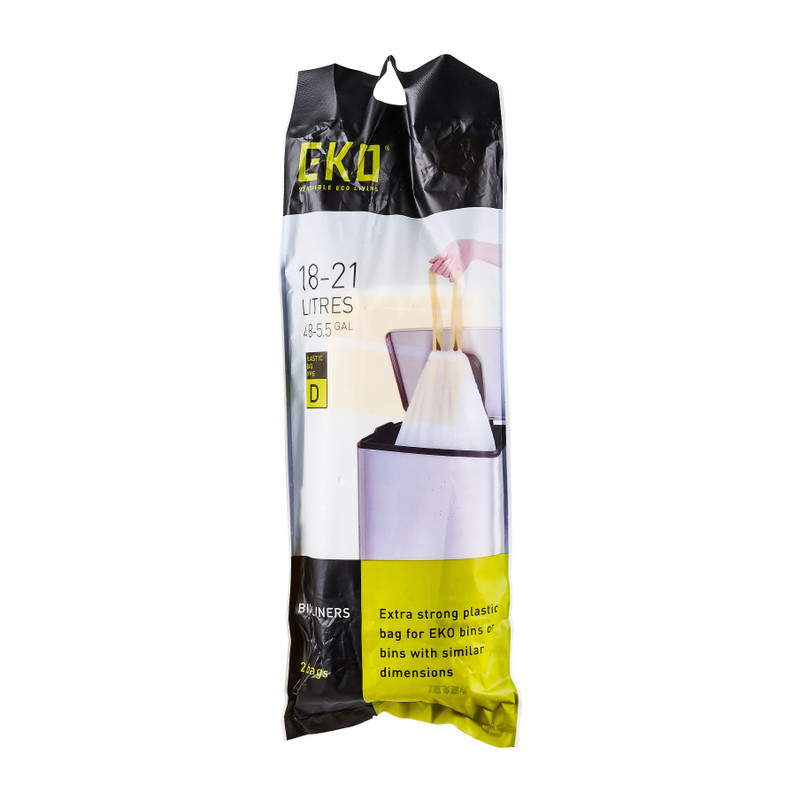 Eko afvalzak - 18/21 L - wit