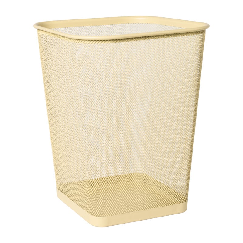 Prullenbak mesh vierkant - beige - 12 liter