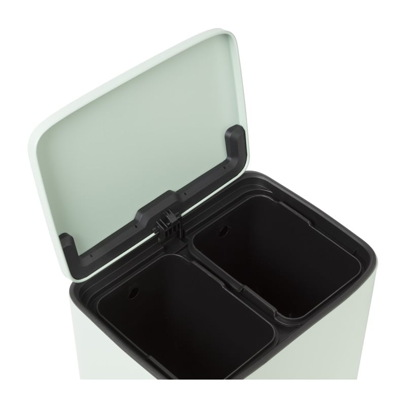 Pedaalemmer 2 vakken - groen - 2x 11.5 liter 