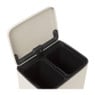 Pedaalemmer 2 vakken - beige - 2x 11.5 liter