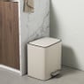Pedaalemmer 2 vakken - beige - 2x 11.5 liter