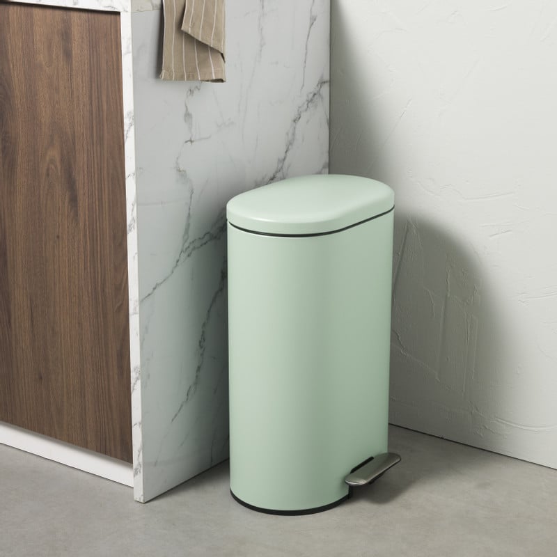 Pedaalemmer ovaal - groen - 30 liter