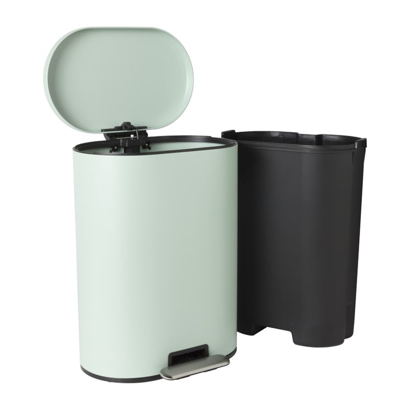 Pedaalemmer ovaal - groen - 50 liter