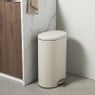 Pedaalemmer ovaal - beige - 30 liter
