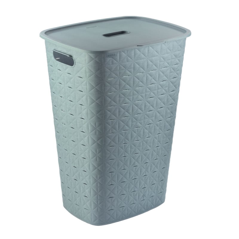 Curver wasmand fresh met deksel - 56 liter - blauw