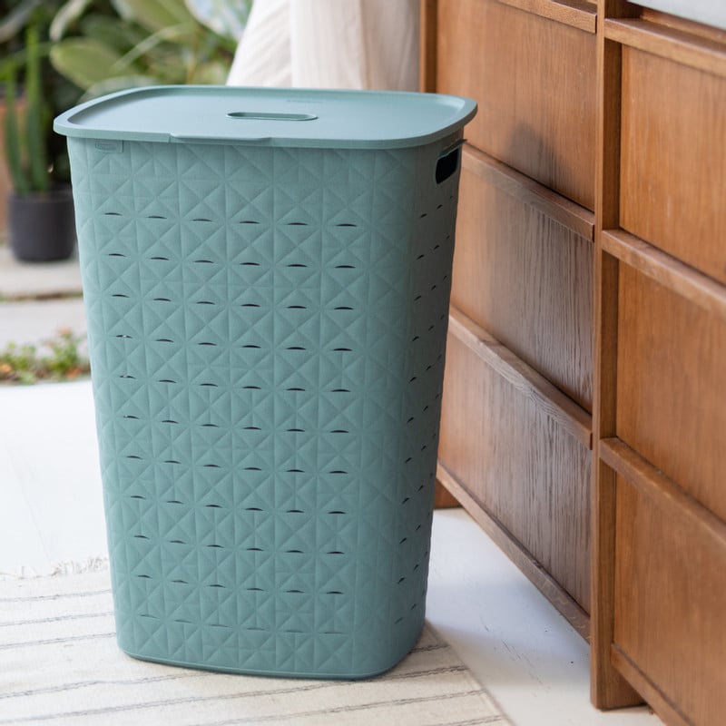 Curver wasmand fresh met deksel - 56 liter - blauw