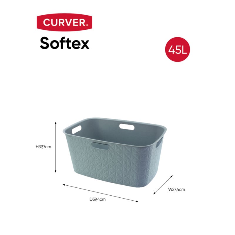 Curver wasmand fresh - 45 liter - blauw