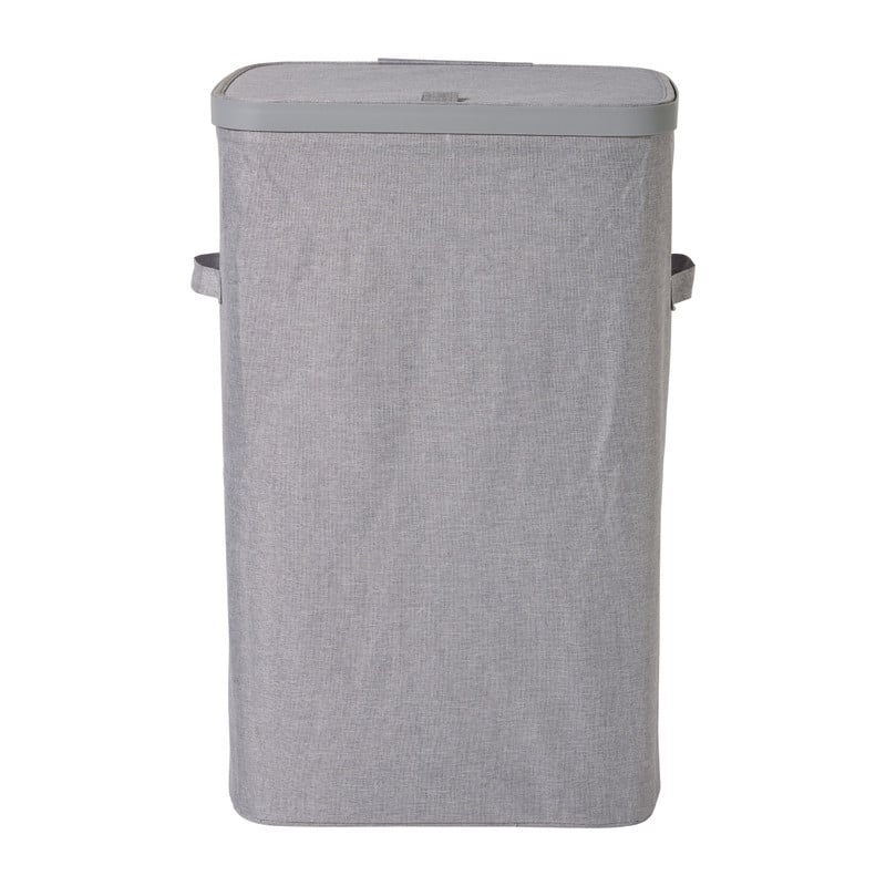 Wasmand linnen look - grijs - 60 liter