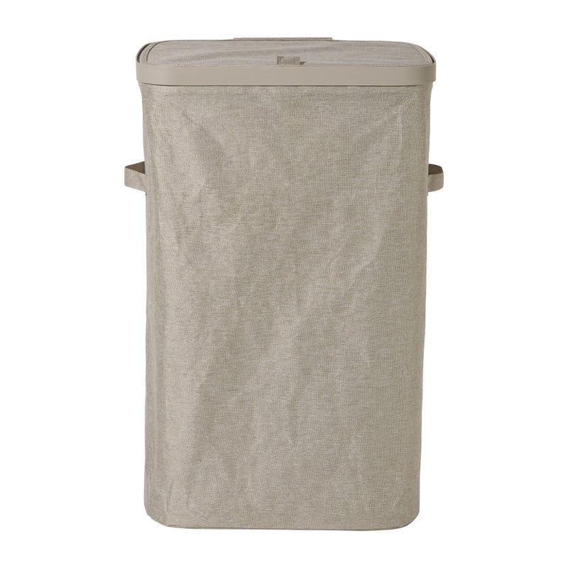 Wasmand linnen look - beige - 60 liter