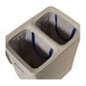 Wasmand linnen look met 2 vakken - beige - 2x50 liter 