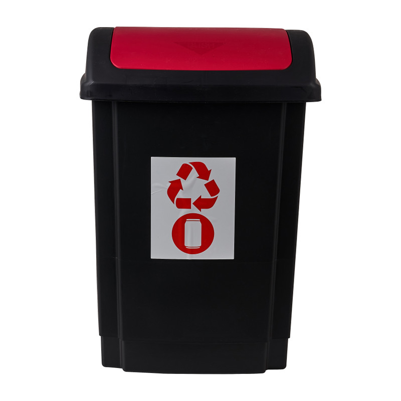 Prullenbak - rood - 25 liter 