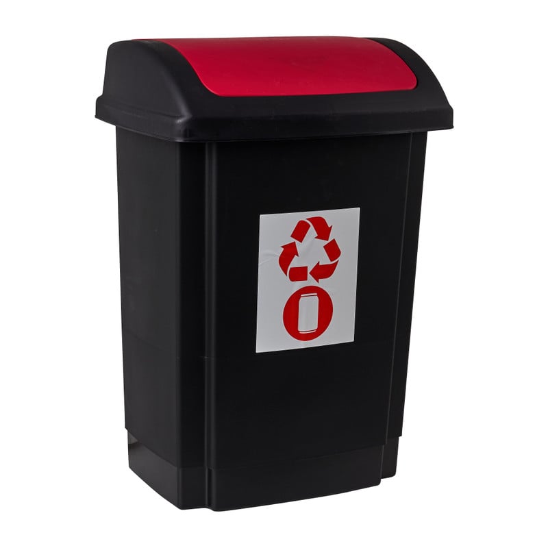 Prullenbak - rood - 25 liter 