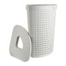 Wasmand hoek - wit - 39,5x50x64 cm