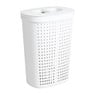Wasmand ovaal - 2 vakken - wit - 61 liter 
