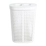 Wasmand ovaal - 2 vakken - wit - 61 liter 
