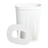 Wasmand ovaal - 2 vakken - wit - 61 liter 