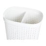 Wasmand ovaal - 2 vakken - wit - 61 liter 