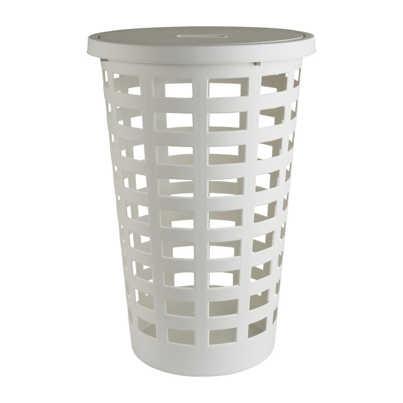Wasmand rond - wit - 54 liter 