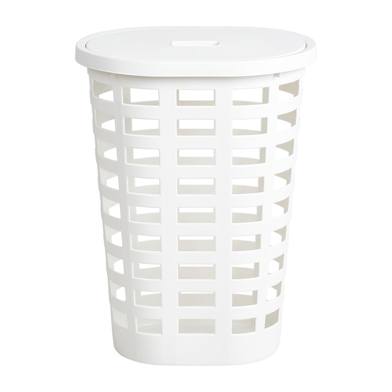 Wasmand ovaal - wit - 54 liter 