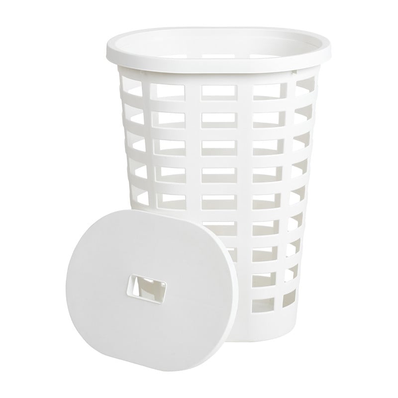 Wasmand ovaal - wit - 54 liter 