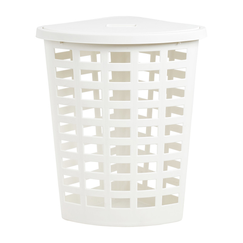 Wasmand hoek - wit - 54 liter